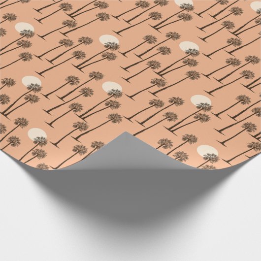 Palm Tree Wüste Sunset Geschenkpapier (Ecke)
