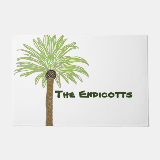 Palm Tree Zeichnend Fußmatte (Vorderseite)