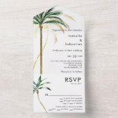 Palm Tree Zielort Entree Choice UAWG Wedding All In One Einladung (Innen Boden)