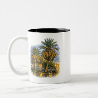 Palm tree zweifarbige tasse