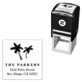 Palm Trees Address Briefmarke Permastempel (Beispiel)