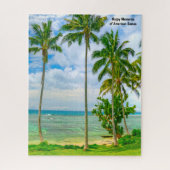 Palm Trees American Samoa.Christmas Greetings Jigs Puzzle (Vertikal)