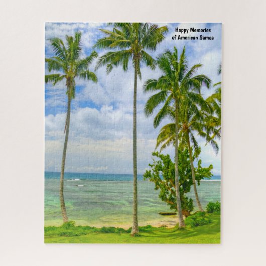 Palm Trees American Samoa.Christmas Greetings Jigs Puzzle (Vertikal)