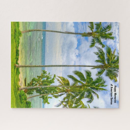 Palm Trees American Samoa.Christmas Greetings Jigs Puzzle (Horizontal)