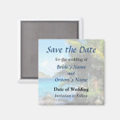 Palm Trees and Beach St. Thomas VI Save the Date Magnet (Vorderseite/Rückseite)