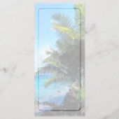 Palm Trees and Beach St. Thomas VI Wedding Menu Menükarte (Rückseite)