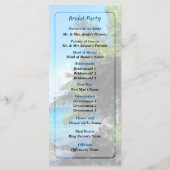 Palm Trees and Beach St. Thomas VI Wedding Program Programm (Rückseite)