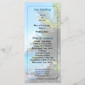 Palm Trees and Beach St. Thomas VI Wedding Program Programm (Vorderseite)