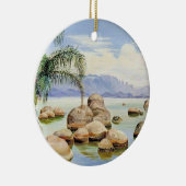 Palm Trees and Boulders, Bay of Rio, Keramik Ornament (Rechts)
