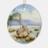 Palm Trees and Boulders, Bay of Rio, Keramik Ornament (Links)