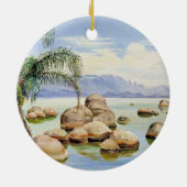 Palm Trees and Boulders, Bay of Rio, Keramik Ornament (Hinten)