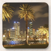 Palm Trees and CBD at Night, Sydney, New South Untersetzer (Vorderseite)