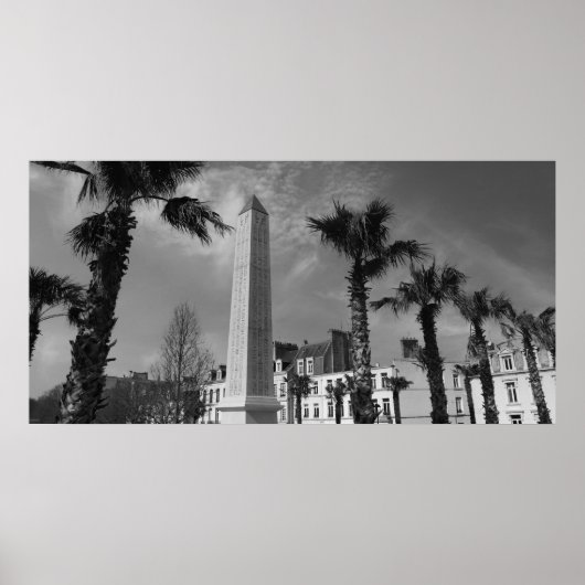 Palm Trees and Obelisk, Boulogne-sur-Mer, Frankrei Poster (Vorne)