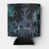 Palm Trees and Starry Night Sky Personalised Dosenkühler (Vorderseite)