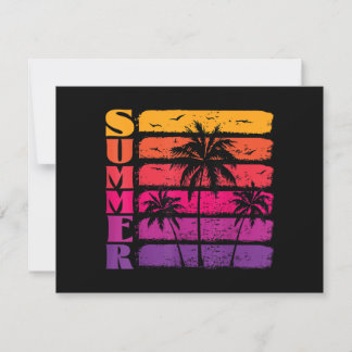 Palm Trees and Sunset Beach Summer