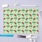 Palm Trees and Watermelon Tropical Pattern Seidenpapier (Handwerk)