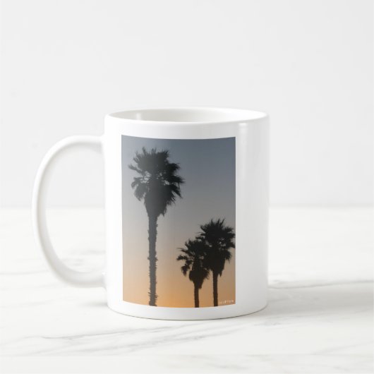 Palm Trees At Sunset Kaffeetasse (Links)