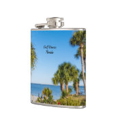 Palm Trees Bayside Morning Flask Flachmann (Links)