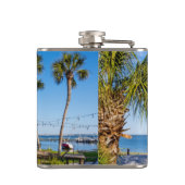 Palm Trees Bayside Morning Flask Flachmann (Rückseite)