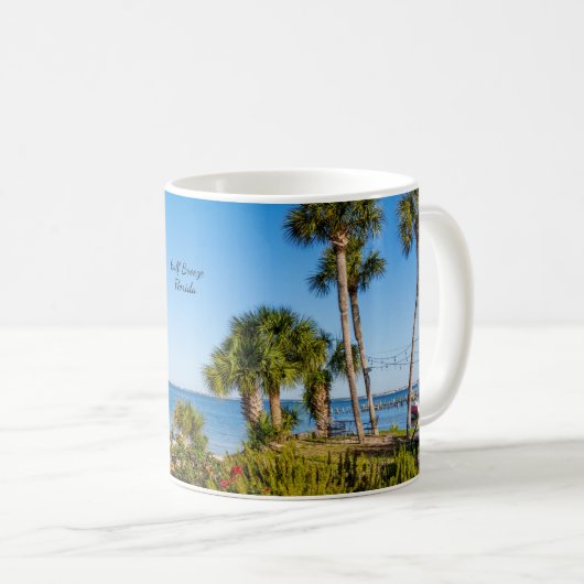 Palm Trees Bayside Morning Klassische Tasse (VorderseiteRechts)