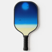 Palm Trees Beach Blue D Pickleball Schläger (Rückseite)