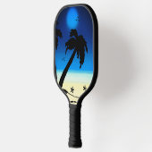 Palm Trees Beach Blue D Pickleball Schläger (Links)