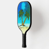 Palm Trees Beach Blue, Pickleball Schläger (Links)