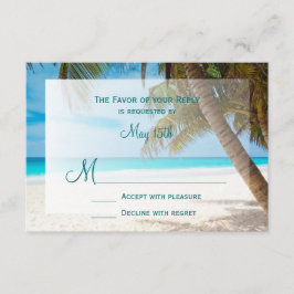 Palm Trees Beach Hochzeit in Urlaubsort RSVP Cards