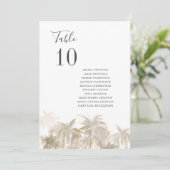 Palm Trees Beach Hochzeiten Tischnummern (Stehend Vorderseite)