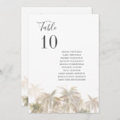 Palm Trees Beach Hochzeiten Tischnummern (Vorne/Hinten)
