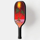 Palm Trees Beach Lila Pickleball Schläger (Links)