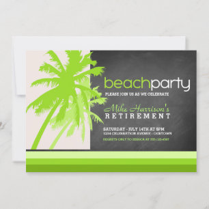 Palm Trees Beach Party Einladungen