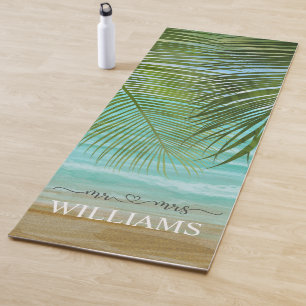 Palm Trees Beach Personalisiert Yoga Mat Yogamatte