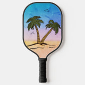Palm Trees Beach Pickleball Schläger (Vorderseite)