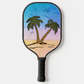 Palm Trees Beach Pickleball Schläger (Rückseite)