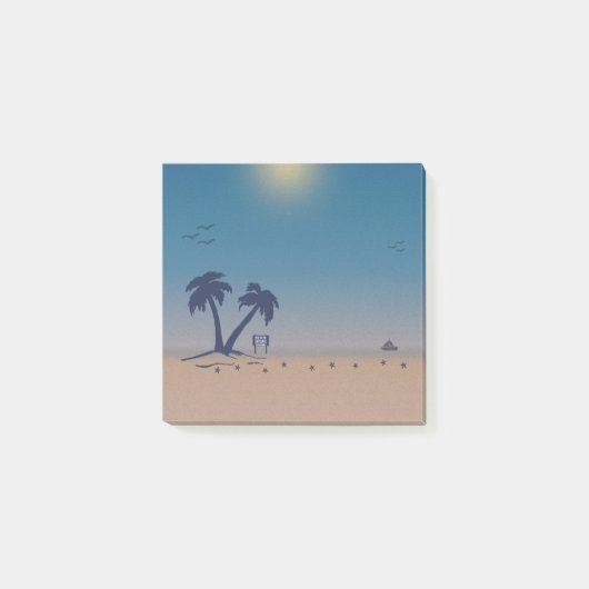 Palm Trees Beach Post-it Klebezettel (Vorderseite)
