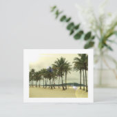 Palm Trees Beach Postcard Postkarte (Stehend Vorderseite)