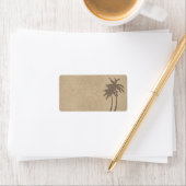 Palm Trees & Beach Sand Address Label Adressaufkleber (Insitu)