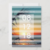 Palm Trees Beach Sunset Foto Speichern Sie die Dat Save The Date (Vorderseite)