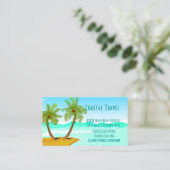Palm Tree's Beach Template-Change Text Visitenkarte (Stehend Vorderseite)
