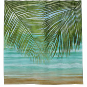 Palm Trees Beach Tropical Duschvorhang (Vorderseite)
