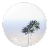 Palm Trees Beach Tropical Nautical Anchor Keramikknauf (Vorderseite)