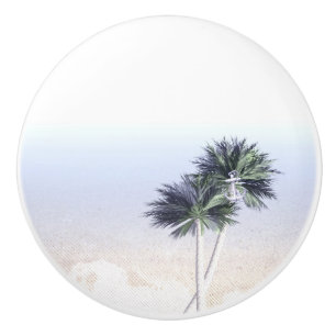 Palm Trees Beach Tropical Nautical Anchor Keramikknauf
