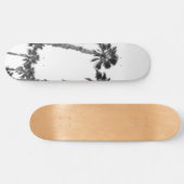 Palm Trees Black & White Vibes #3 #wall #decor Skateboard (Horizontal)