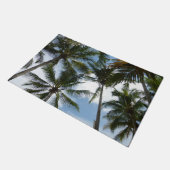 Palm Trees Blue Sky Door Mat Fußmatte (Schrägansicht)