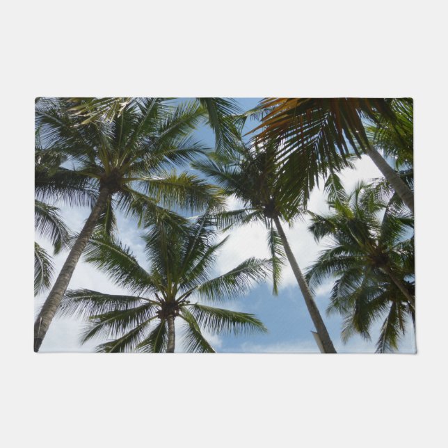 Palm Trees Blue Sky Door Mat Fußmatte (Vorderseite)
