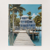 Palm Trees Boat Dock Puzzle (Vertikal)