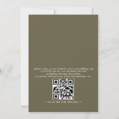 Palm Trees Boho Tropical Budget QR Code Wedding Einladung (Rückseite)