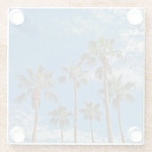 Palm Trees Brilliant Blue Sky Foto Tropical Glasuntersetzer (Rückseite)