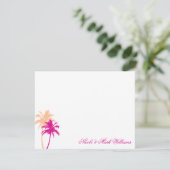 Palm Trees Custom Flat Vielen Dank Karten (Stehend Vorderseite)